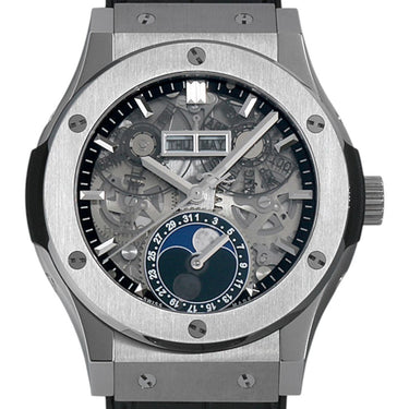 Pre-owned Hublot Classic Fusion Aerofusion Moonphase Titanium 42mm ref 547.NX.0170.LR in Geneva - Certified pre-owned - Minty Watches