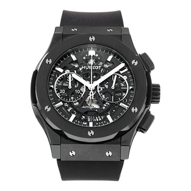 Pre-owned Hublot Classic Aerofusion Chronograph Black Magic 45mm reference 525.CM.0170.LR in Geneva - Certified pre-owned - Minty Watches