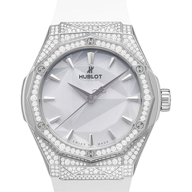 Pre-owned Hublot Classic Fusion Orlinski Titanium White Pavé reference 550.NS.2200.RW.1604.ORL20 in Geneva - Certified pre-owned - Minty Watches