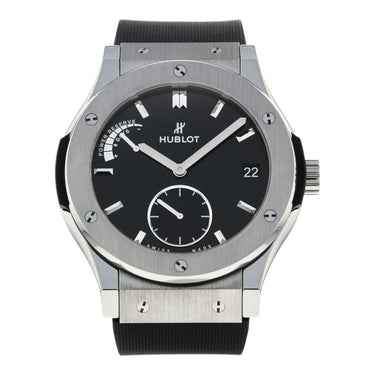 Pre-owned Hublot Classic Fusion Power Reserve 8 Days 45mm Black Dial reference 516.NX.1470.LR in Geneva - Certified pre-owned - Minty Watches