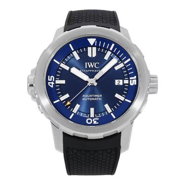 Pre-owned IWC Aquatimer Expedition Jacques-Yves Cousteau 42mm Blue Dial Automatic ref IW329005 in Geneva - Certified pre-owned - Minty Watches