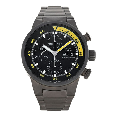 Pre-owned IWC Aquatimer Chronograph 41 mm Black Dial Automatic Titanium reference IW371903 in Geneva - Certified pre-owned - Minty Watches