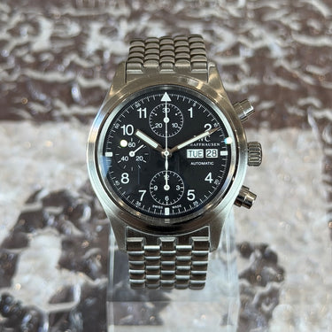 Pre-owned certified IWC Pilot Chronograph reference IW370603 from 2004 in Geneva - Certified pre-owned - Minty Watches