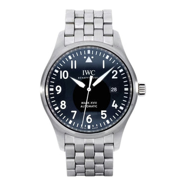 Pre-owned IWC Pilot's Watch Mark XVIII 40mm Black Dial Automatic reference IW327011 in Geneva - Certified pre-owned - Minty Watches
