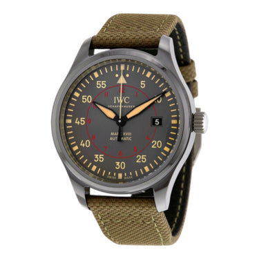 Pre-owned IWC Pilot's Watch XVIII Top Gun Miramar 41 mm Grey Dial Automatic reference IW324702 in Geneva - Certified pre-owned - Minty Watches