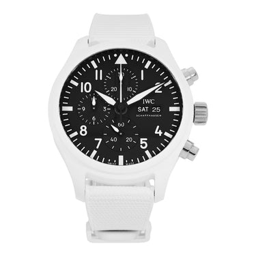Pre-owned IWC Pilot's Watch Chronograph Top Gun Lake Tahoe 44,5mm Automatic Black Dial reference IW389105 in Geneva - Certified pre-owned - Minty Watches