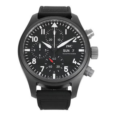 Pre-owned IWC Pilot's Watch Chronograph 41 TOP GUN 41,9 mm Black Dial Automatic Ceramic reference IW389401 in Geneva - Certified pre-owned - Minty Watches