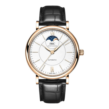 Pre-owned IWC Portofino Automatic Moon Phase 40 mm Rose Gold Silver Dial reference IW459403 in Geneva - Certified pre-owned - Minty Watches