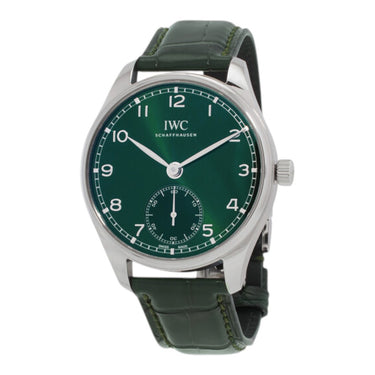 Pre-owned IWC Portugieser Automatic 40 mm Green Dial reference IW358310 in Geneva - Certified pre-owned - Minty Watches