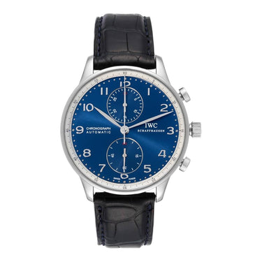 Pre-owned IWC Portugieser Chronograph Laureus Sport for Good Limited Edition reference IW371432 in Geneva - Certified pre-owned - Minty Watches