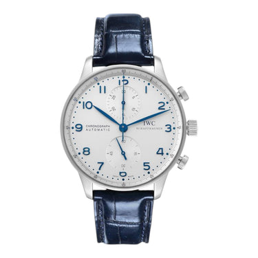 Pre-owned IWC Portugieser Chronograph 40,9mm Silver Dial Automatic reference IW371446 in Geneva - Certified pre-owned - Minty Watches