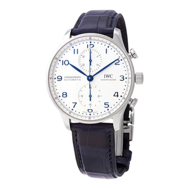Pre-owned IWC Portugieser Chronograph 41 mm Silver Dial Automatic reference IW371605 in Geneva - Certified pre-owned - Minty Watches