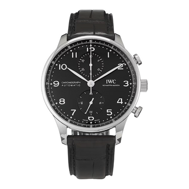 Pre-owned IWC Portugieser Chronograph 41mm Black Dial Automatic reference IW371609 in Geneva - Certified pre-owned - Minty Watches