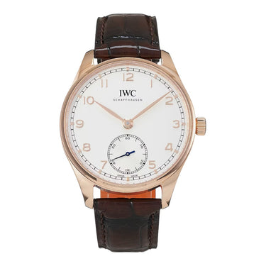 Pre-owned IWC Portugieser Automatic 40,4mm Rose Gold Silver Dial reference IW358306 in Geneva - Certified pre-owned - Minty Watches