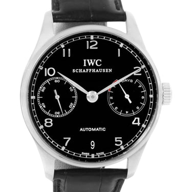 Pre-owned IWC Portuguese Automatic 42,3 mm Black Dial reference IW500109 in Geneva - Certified pre-owned - Minty Watches