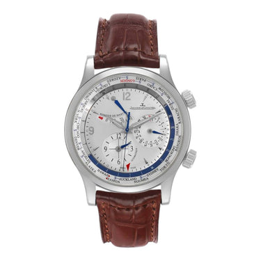 Pre-owned Jaeger-Lecoultre Master Geographic 41 mm Silver Dial Automatic reference Q1528420 in Geneva - Certified pre-owned - Minty Watches