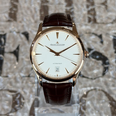 Pre-owned certified Jaeger-LeCoultre Master Ultra Thin Date reference Q1232510 from 2021 in Geneva - Certified pre-owned - Minty Watches