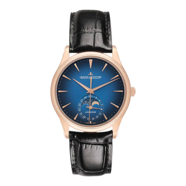 Pre-owned Jaeger-LeCoultre Ultra Thin Moon 39 mm Rose Gold Automatic Blue Dial reference Q1362580 in Geneva - Certified pre-owned - Minty Watches