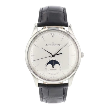Pre-owned JaegerLeCoultre Master Ultra Thin Moon 39mm Silver Dial Automatic reference Q1368430 in Geneva - Certified pre-owned - Minty Watches