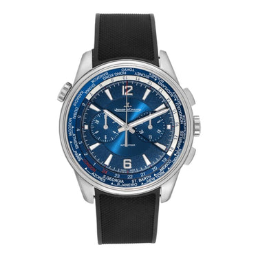 Pre-owned Jaeger-Lecoultre Polaris Chronograph World Time Blue Dial Automatic ref Q905T480 in Geneva - Certified pre-owned - Minty Watches