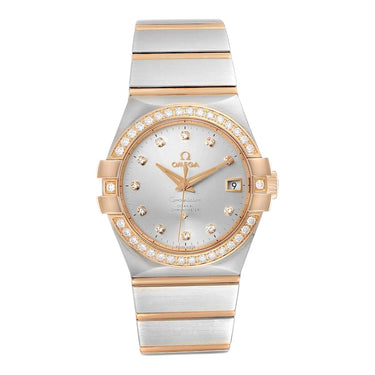 Pre-owned Omega Constellation 35 mm, Steel & Rose Gold, Diamond Bezel reference 123.25.35.20.52.001 in Geneva - Certified pre-owned - Minty Watches