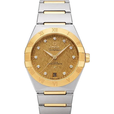 Pre-owned Omega Constellation 36 mm Steel & Gold Champagne Dial Automatic reference 131.20.36.20.58.001 in Geneva - Certified pre-owned - Minty Watches
