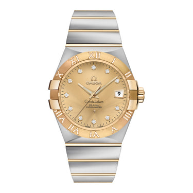 Pre-owned Omega Constellation Co-Axial Chronometer 35 mm Champagne Diamond Dial reference 123.25.35.20.58.002 in Geneva - Certified pre-owned - Minty Watches