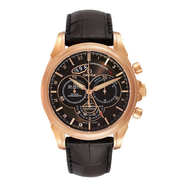 Pre-owned Omega De Ville Chronoscope 43mm Sedna Gold Brown Dial reference 422.53.44.52.13.001 in Geneva - Certified pre-owned - Minty Watches