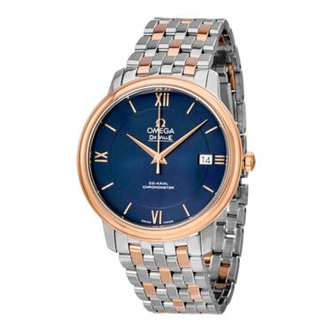 Pre-owned Omega De Ville Prestige Co-Axial 36,8mm Blue Dial Automatic Steel & Pink Gold ref 424.20.37.20.03.002 in Geneva - Certified pre-owned - Minty Watches