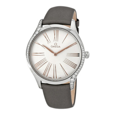 Pre-owned Omega De Ville Trésor 39 mm Silver Dial Quartz reference 428.17.39.60.02.001 in Geneva - Certified pre-owned - Minty Watches