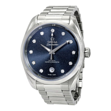 Pre-owned Omega Seamaster Aqua Terra 150M 38mm Blue-Grey Shimmer Dial Automatic reference 220.10.38.20.53.001 in Geneva - Certified pre-owned - Minty Watches