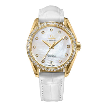 Pre-owned Omega Seamaster Aqua Terra 150M 38,5mm Yellow Gold White Dial Automatic reference 231.58.39.21.55.002 in Geneva - Certified pre-owned - Minty Watches