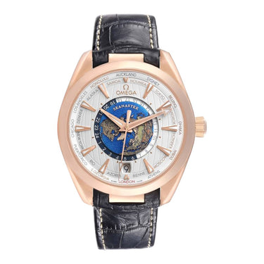 Pre-owned Omega Seamaster Aqua Terra Worldtimer 43mm reference 220.53.43.22.02.001 in Geneva - Certified pre-owned - Minty Watches