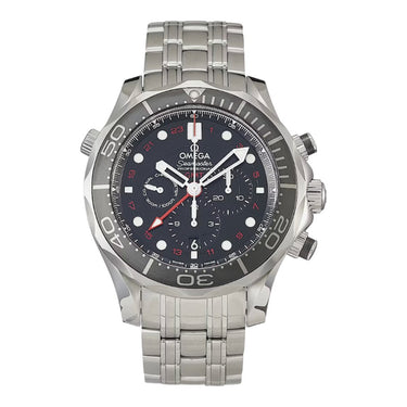 Pre-owned Omega Seamaster Diver 300M Co-Axial GMT Chronograph reference 212.30.44.52.01.001 in Geneva - Certified pre-owned - Minty Watches