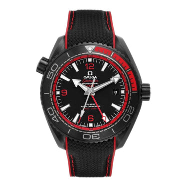 Pre-owned Omega Seamaster Planet Ocean 600M Deep Black GMT 45,5mm Black Dial Automatic ref 215.92.46.22.01.003 in Geneva - Certified pre-owned - Minty Watches