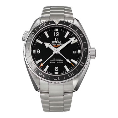 Pre-owned Omega Seamaster Planet Ocean Co-Axial GMT 232.30.44.22.01.001 in Geneva - Certified pre-owned - Minty Watches