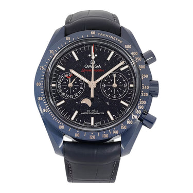 Pre-owned Omega Speedmaster Moonphase Blue Side of The Moon 44,25 mm Ceramic Automatic ref 304.93.44.52.03.002 in Geneva - Certified pre-owned - Minty Watches