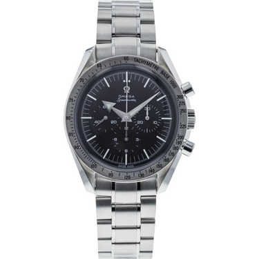 Pre-owned Omega Speedmaster Broad Arrow "Replica" Chronograph 42mm Black Dial reference 3594.50 in Geneva - Certified pre-owned - Minty Watches