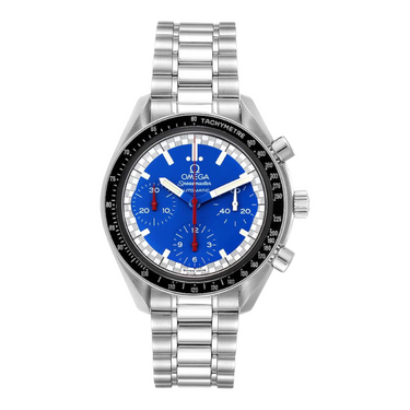 Pre-owned Omega Speedmaster Racing Blue 39mm 3510.81 in Geneva - Certified pre-owned - Minty Watches