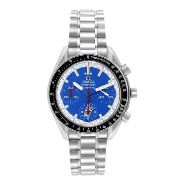 Pre-owned Omega Speedmaster Racing Schumacher Blue 39 mm reference 3510.80 in Geneva - Certified pre-owned - Minty Watches