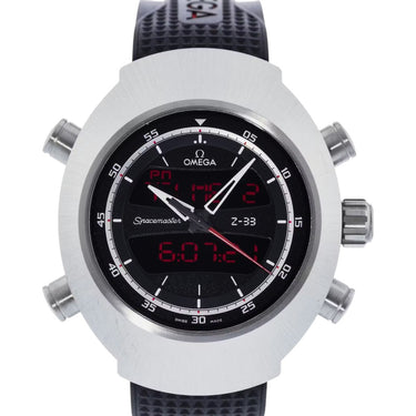 Pre-owned Omega Speedmaster Spacemaster Z-33 53x43mm Titanium Quartz Black Dial reference 325.92.43.79.01.001 in Geneva - Certified pre-owned - Minty Watches