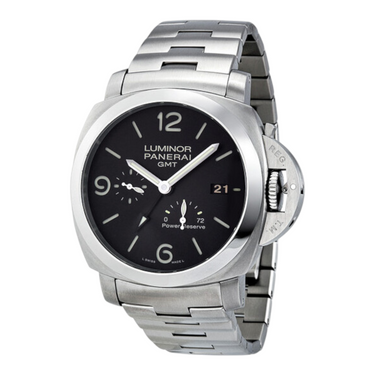 Pre-owned Panerai Luminor 1950 3 days GMT Power reserve PAM00347 in Geneva - Certified pre-owned - Minty Watches