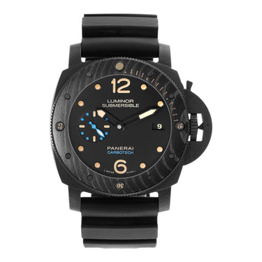 Pre-owned Panerai Luminor 1950 Submersible 3 Days Carbotech 47 mm Black Dial Automatic reference PAM00616 in Geneva - Certified pre-owned - Minty Watches