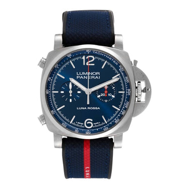 Pre-owned Panerai Luminor Luna Rossa Chrono Flyback Limited Edition 1000 reference PAM01303 in Geneva - Certified pre-owned - Minty Watches