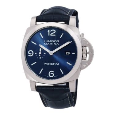 Pre-owned Panerai Luminor Marina 44 mm Blue Dial Automatic reference PAM03313 in Geneva - Certified pre-owned - Minty Watches