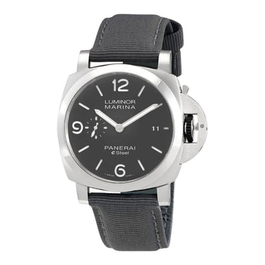 Pre-owned Panerai Luminor Marina eSteel Grigio Roccia Grey Dial Automatic 44 mm reference PAM01358 in Geneva - Certified pre-owned - Minty Watches