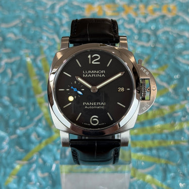 pre-owned certified Panerai Luminor Marina Quaranta reference PAM01272 from 2021 in Geneva - Certified pre-owned - Minty Watches