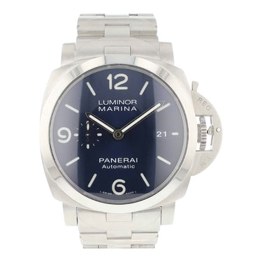 Pre-owned Panerai Luminor Marina Specchio Blu 44 mm Blue Dial Automatic reference PAM01316 in Geneva - Certified pre-owned - Minty Watches