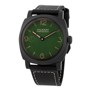 Pre-owned Panerai Radiomir Ceramic Case 48 mm Green Dial reference PAM00997 in Geneva - Certified pre-owned - Minty Watches