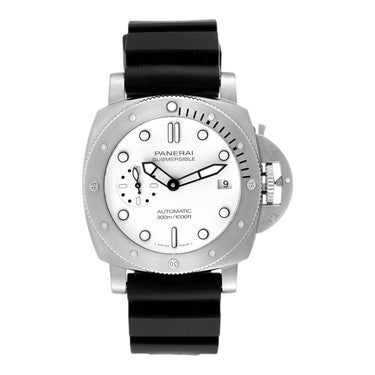 Pre-owned Panerai Submersible 42 mm White Dial reference PAM01223 in Geneva - Certified pre-owned - Minty Watches